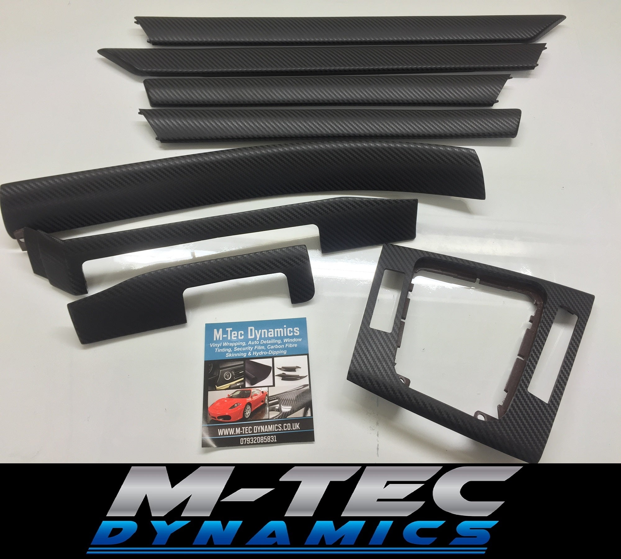 BMW E46 SALOON 3D BLACK CARBON INTERIOR TRIM SET