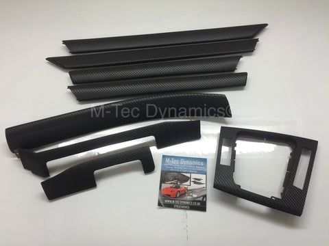 BMW E46 SALOON 3D BLACK CARBON INTERIOR TRIM SET