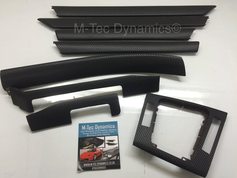 BMW E46 SALOON 3D BLACK CARBON INTERIOR TRIM SET