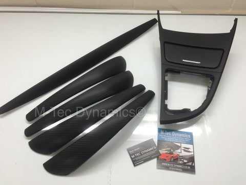 BMW E87 5DR HATCH 3D BLACK CARBON FIBRE TRIM SET