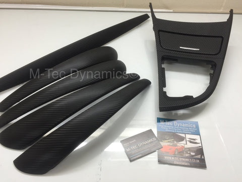 BMW E87 5DR HATCH 3D BLACK CARBON FIBRE TRIM SET