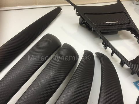 BMW E87 5DR HATCH 3D BLACK CARBON FIBRE TRIM SET