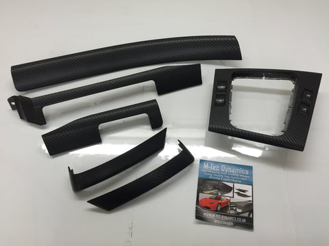 BMW E46 COMPACT 3D BLACK CARBON INTERIOR TRIM SET