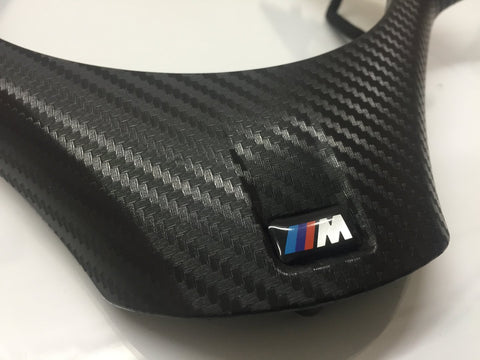 BMW E90 E92 M3 BLACK CARBON STEERING WHEEL TRIM