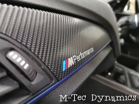 BMW F20 INTERIOR TRIM SET - 4D CARBON / BLUE ACCENT