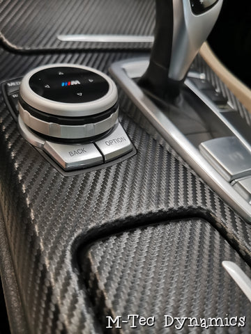 BMW F10 F11 CUSTOM BLACK CARBON FABRIC INTERIOR TRIM SET - WRAPPING SERVICE