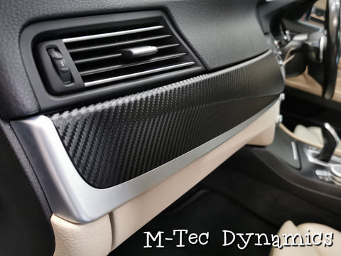 BMW F10 F11 CUSTOM BLACK CARBON FABRIC INTERIOR TRIM SET - WRAPPING SERVICE