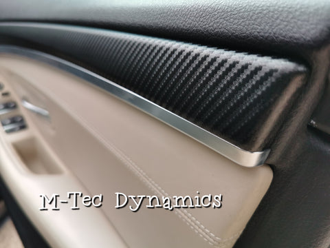 BMW F10 F11 CUSTOM BLACK CARBON FABRIC INTERIOR TRIM SET - WRAPPING SERVICE