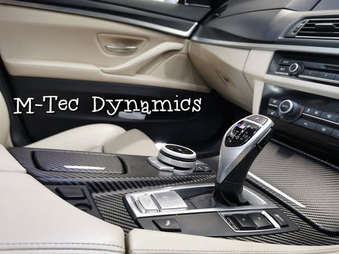 BMW F10 F11 CUSTOM BLACK CARBON FABRIC INTERIOR TRIM SET - WRAPPING SERVICE