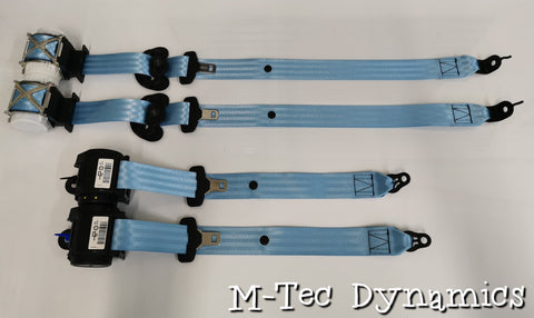 BMW 4-SERIES F32 / F82 M4 COUPE LIGHT BLUE FRONT SEAT BELT SET