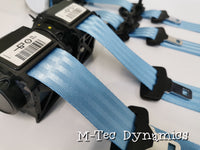 BMW 1-SERIES E81 / E82 / E87 LIGHT BLUE FRONT SEAT BELT SET