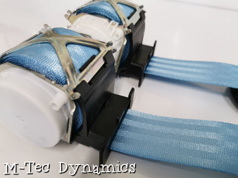 BMW 2-SERIES F22 COUPE LIGHT BLUE FRONT SEAT BELT SET