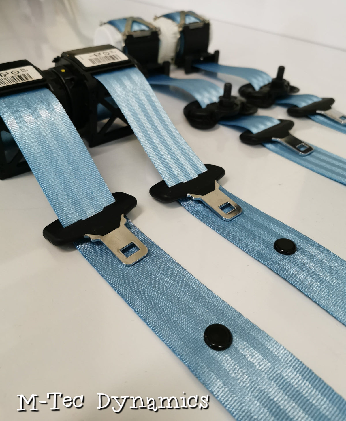 BMW 2-SERIES F22 COUPE LIGHT BLUE FRONT SEAT BELT SET