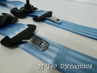 BMW 2-SERIES F22 COUPE LIGHT BLUE FRONT SEAT BELT SET