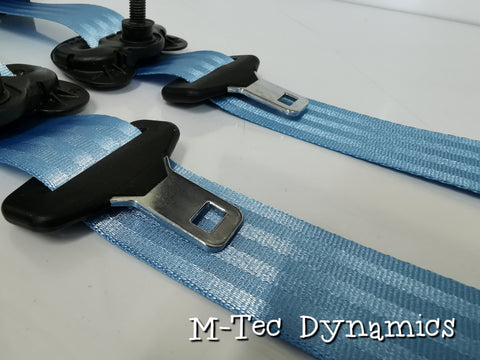 BMW 4-SERIES F32 / F82 M4 COUPE LIGHT BLUE FRONT SEAT BELT SET