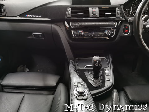 BMW F32 COUPE CUSTOM INTERIOR TRIM SET - 4D CARBON / ALCANTARA STYLE  / BLACK ACCENT