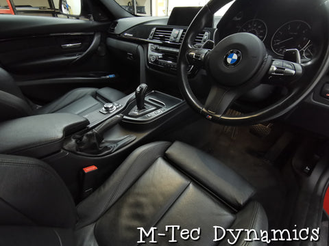 BMW F30 F31 F36 F80 M3 CUSTOM INTERIOR TRIM SET - 4D CARBON / ALCANTARA STYLE  / BLACK ACCENT