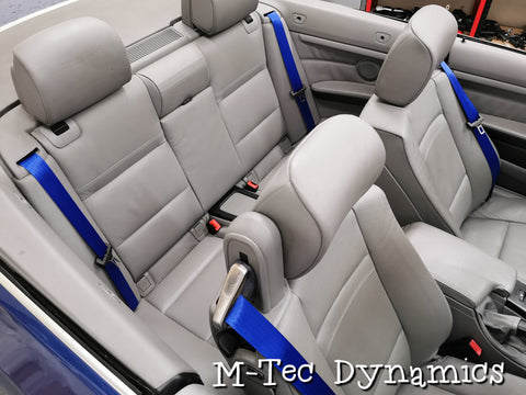 BMW 3-SERIES E92 COUPE (M3) BLUE FRONT & REAR SEAT BELT SET