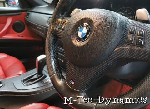 BMW E92 GLOSSY 4D BLACK CARBON INTERIOR TRIM SET CCC I-DRIVE