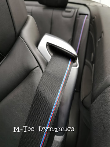 BMW 1-SERIES E83 CONVERTIBLE COMPETITION STYLE SEAT BELTS - REMOVAL, RE-WEB & REFIT SERVICE