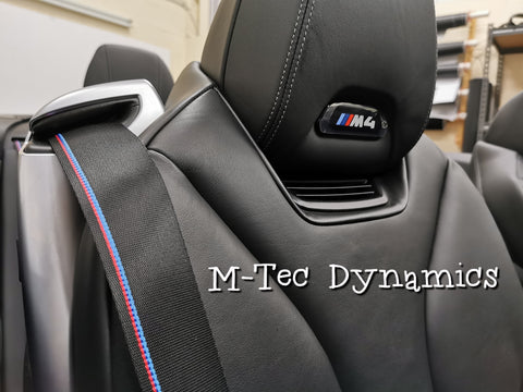 BMW 4-SERIES F32 / F82 M4 COMPETITION STYLE SEAT BELTS - FITTING BASED ON EXCHANGE SERVICE