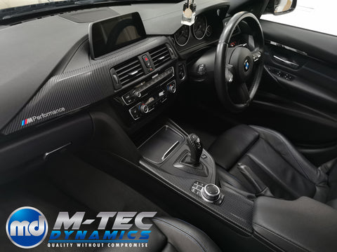 BMW F30 F31 F36 F80 M3 INTERIOR TRIM SET - 4D CARBON / BLACK ACCENT