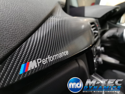 BMW F30 F31 F36 F80 M3 INTERIOR TRIM SET - 4D CARBON / BLACK ACCENT