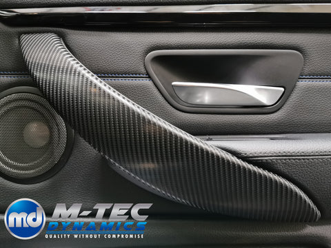 BMW F30 F31 F36 F80 M3 INTERIOR TRIM SET - 4D CARBON / BLACK ACCENT