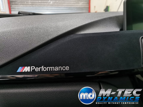 WRAPPING SERVICE - BMW F3X F8X CUSTOM INTERIOR TRIM SET - ALCANTARA / GLOSS BLACK / 4D CARBON