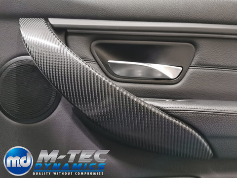 WRAPPING SERVICE - BMW F3X F8X CUSTOM INTERIOR TRIM SET - ALCANTARA / GLOSS BLACK / 4D CARBON