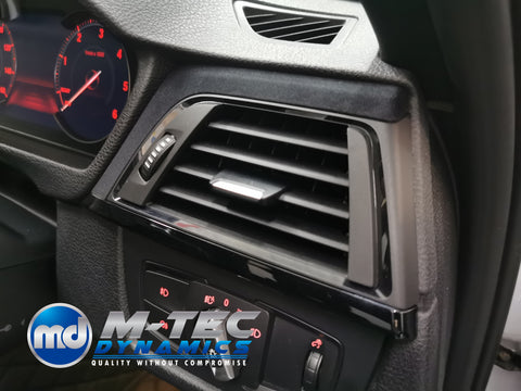 WRAPPING SERVICE - BMW F3X F8X CUSTOM INTERIOR TRIM SET - ALCANTARA / GLOSS BLACK / 4D CARBON