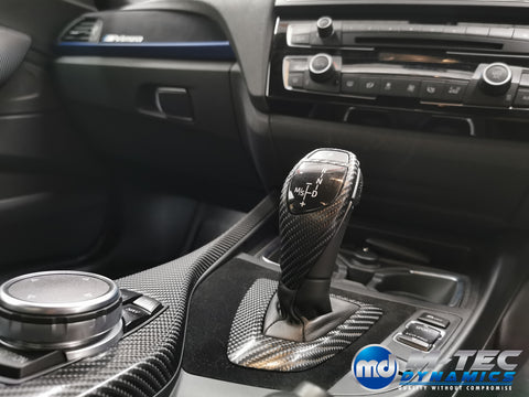 BMW F20 F21 F22 F23 CUSTOM INTERIOR TRIM SET - WRAPPING SERVICE - 4D CARBON / ALCANTARA / BLUE ACCENT