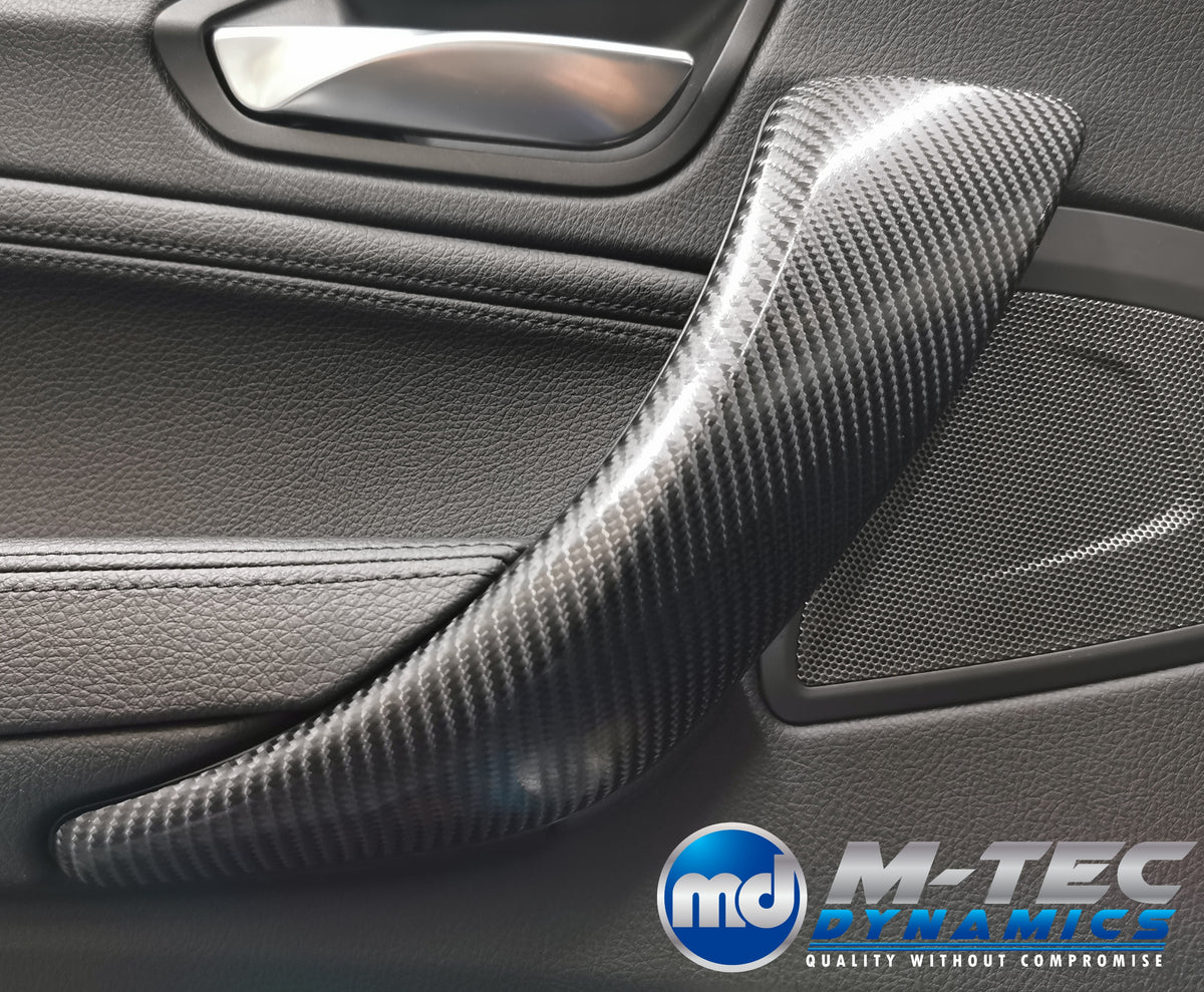WRAPPING SERVICE - BMW F20 F21 F22 F23 CUSTOM INTERIOR TRIM SET - 4D CARBON / ALCANTARA / BLUE ACCENT
