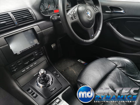 BMW E46 COUPE BLACK 4D CARBON INTERIOR TRIM SET