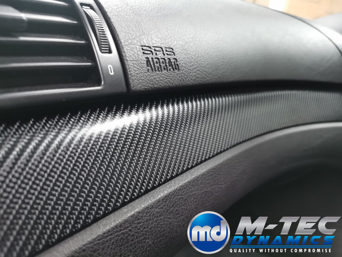 REMOVAL, WRAP & REFIT SERVICE - BMW E46 COUPE / CONVERTIBLE INTERIOR TRIM SET - BLACK 4D GLOSSY CARBON