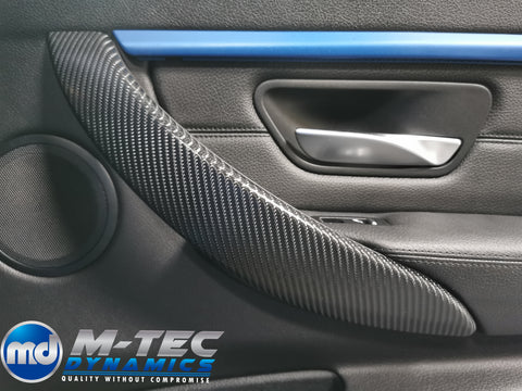 BMW F30 F31 F36 F82 INTERIOR TRIM SET - 4D CARBON / BLUE ACCENT