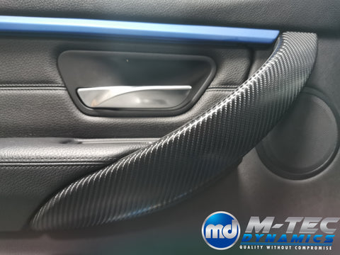 BMW F30 F31 F36 F82 INTERIOR TRIM SET - 4D CARBON / BLUE ACCENT