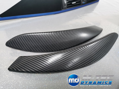 BMW F32 F82 M4 CUSTOM INTERIOR TRIM SET - 4D CARBON / ALCANTARA STYLE  / BLUE ACCENT