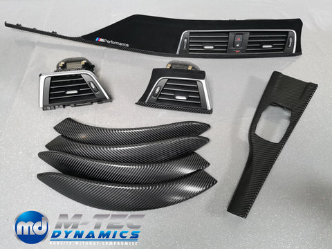 BMW F30 F31 F36 F80 LCI PERFORMANCE STYLE INTERIOR TRIM SET - 4D CARBON