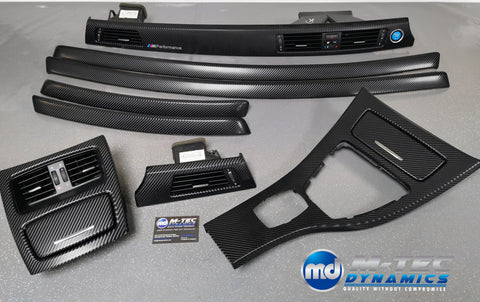 BMW E92 CIC BLACK 4D CARBON INTERIOR TRIM SET LCI I-DRIVE