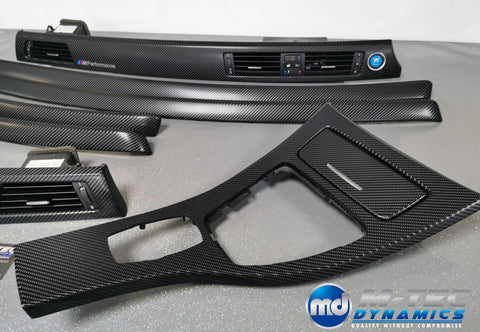 BMW E92 CIC BLACK 4D CARBON INTERIOR TRIM SET LCI I-DRIVE