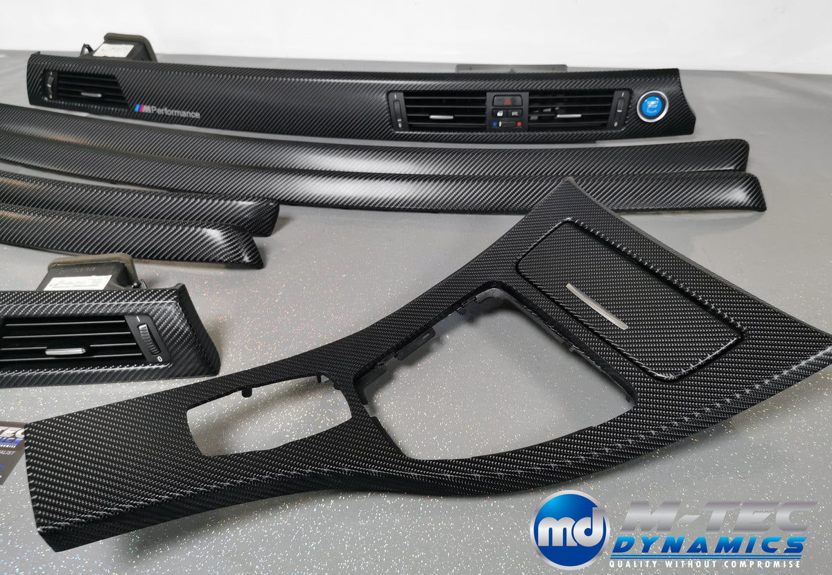 BMW E92 COUPE INTERIOR TRIM SET - BLACK 4D CARBON - CIC LCI I-DRIVE