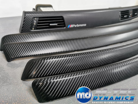 BMW E92 CIC BLACK 4D CARBON INTERIOR TRIM SET LCI I-DRIVE