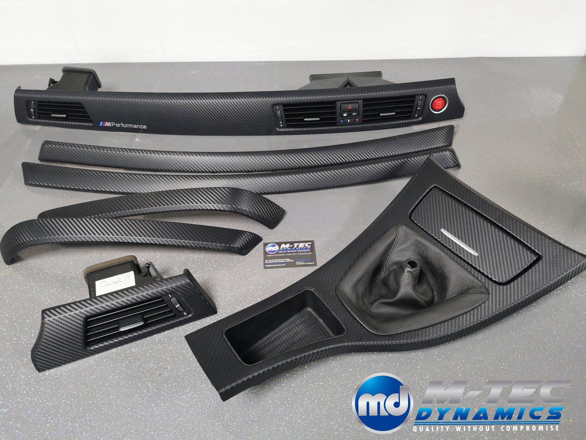 BMW E90 E91 INTERIOR TRIM SET - 3D BLACK CARBON