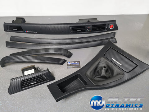 BMW E90 E91 3D BLACK CARBON INTERIOR TRIM SET