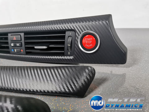 BMW E90 E91 3D BLACK CARBON INTERIOR TRIM SET