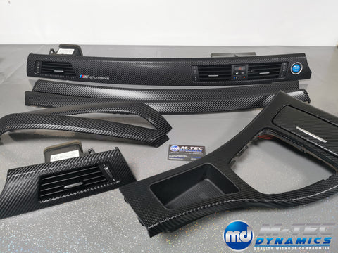 BMW E90 GLOSSY 4D BLACK CARBON INTERIOR TRIM SET