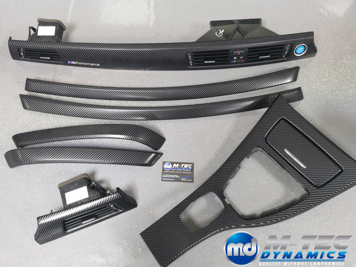 BMW E90 E91  INTERIOR TRIM SET - BLACK 4D CARBON - CIC LCI I-DRIVE