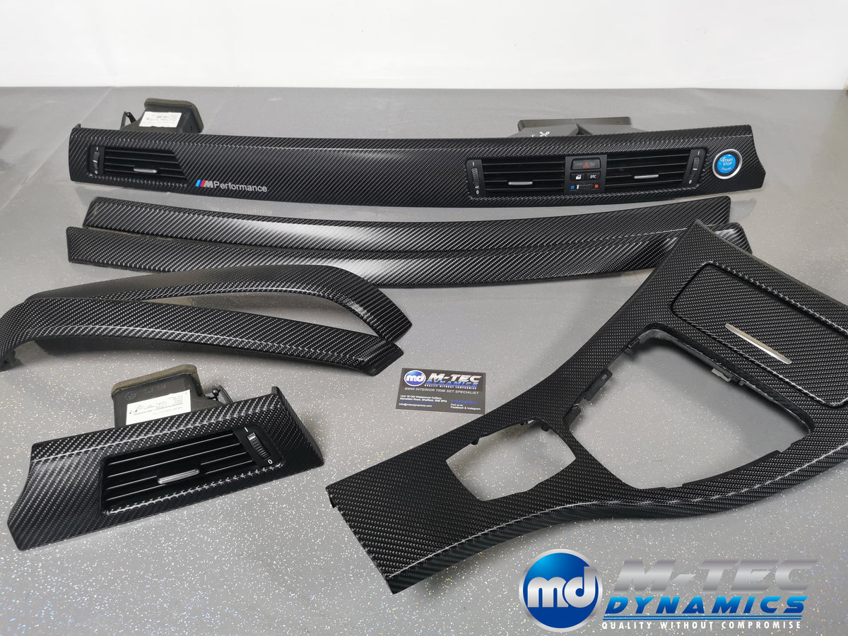BMW E90 E91  INTERIOR TRIM SET - BLACK 4D CARBON - CIC LCI I-DRIVE
