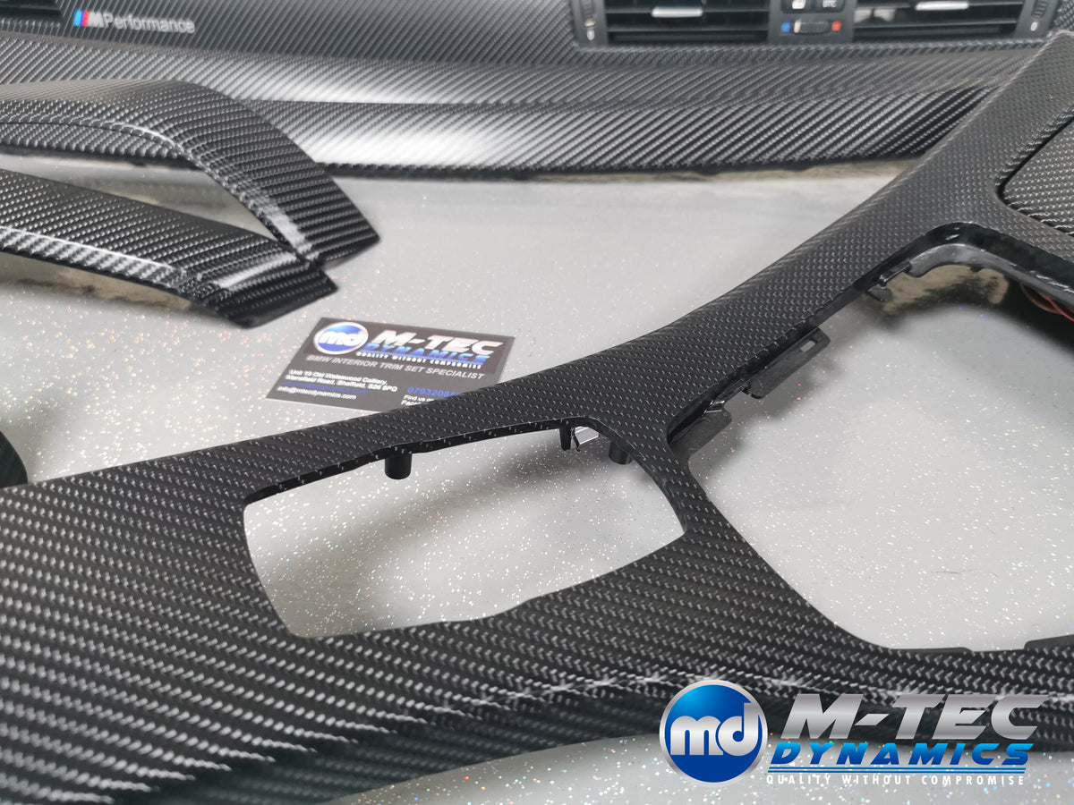 BMW E90 E91  INTERIOR TRIM SET - BLACK 4D CARBON - CIC LCI I-DRIVE